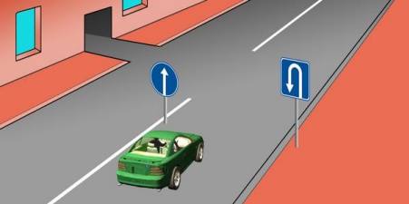 Which answer correctly states the permitted direction of travel?