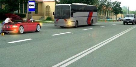 What should the bus driver do in this situation?