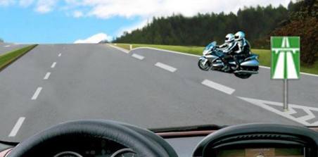 Is the motorcycle driver obligated to give way in this situation?
