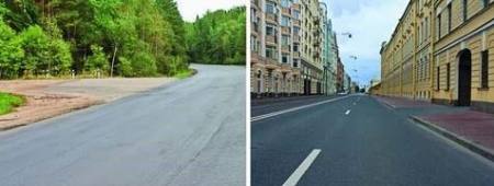 Which picture shows a crossroads?