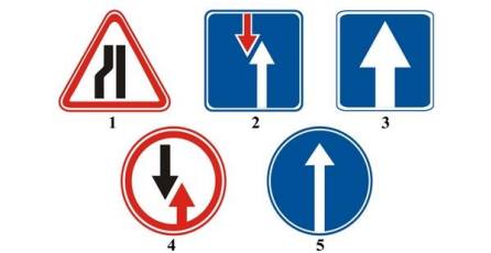Which sign indicates a road segment with one-way traffic?