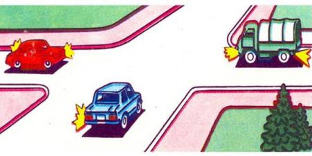 The second to drive through the intersection: