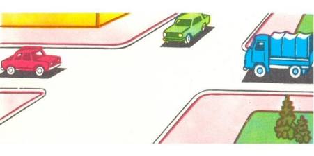 The second to drive through the intersection:.