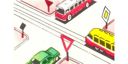 Vehicles will drive through the intersection in the following order: