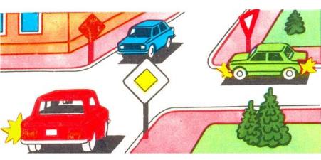 The last to drive through the intersection:
