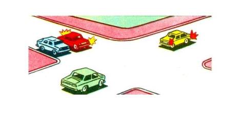 The second to drive through the intersection: