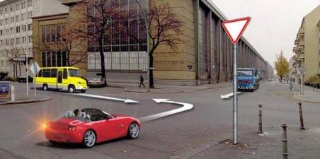 Vehicles will drive through the intersection in the following order: