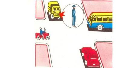 Which answer correctly identifies the vehicles that are allowed to drive?