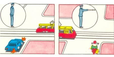 In which picture does the driver turn correctly?
