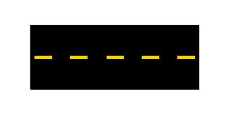 With which road sign can a yellow dashed line marking be applied?