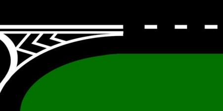 What does a wide dashed line marking mean?