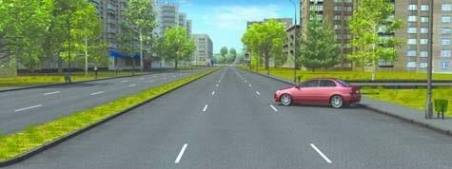 Is it allowed to stop in the manner the car is located?