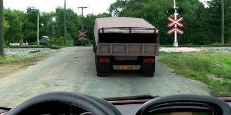 At what point is it allowed to start overtaking in this situation?