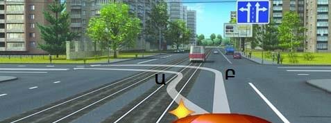 Along which trajectory is the left turn allowed?