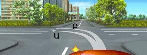 Making a left turn is allowed