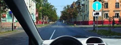 In which direction is the car driver allowed to drive in this situation?