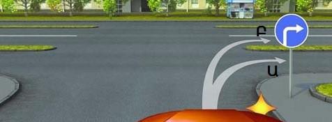Along which trajectory may you continue driving?