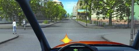 In this situation, when passing through the intersection, do you have to avoid obstructing the pedestrians?