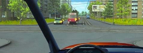 The driver crossing the intersection straight