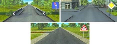 Which picture shows a main road?