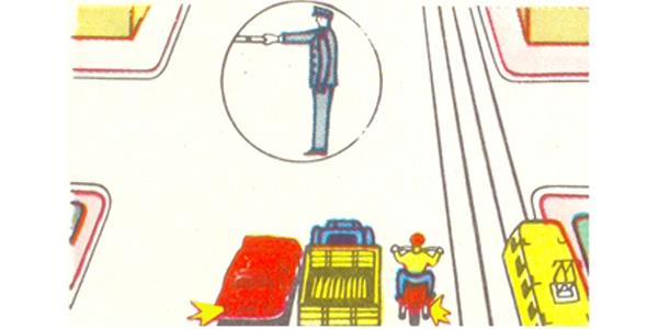 Which answer correctly identifies the vehicles that are allowed to drive?